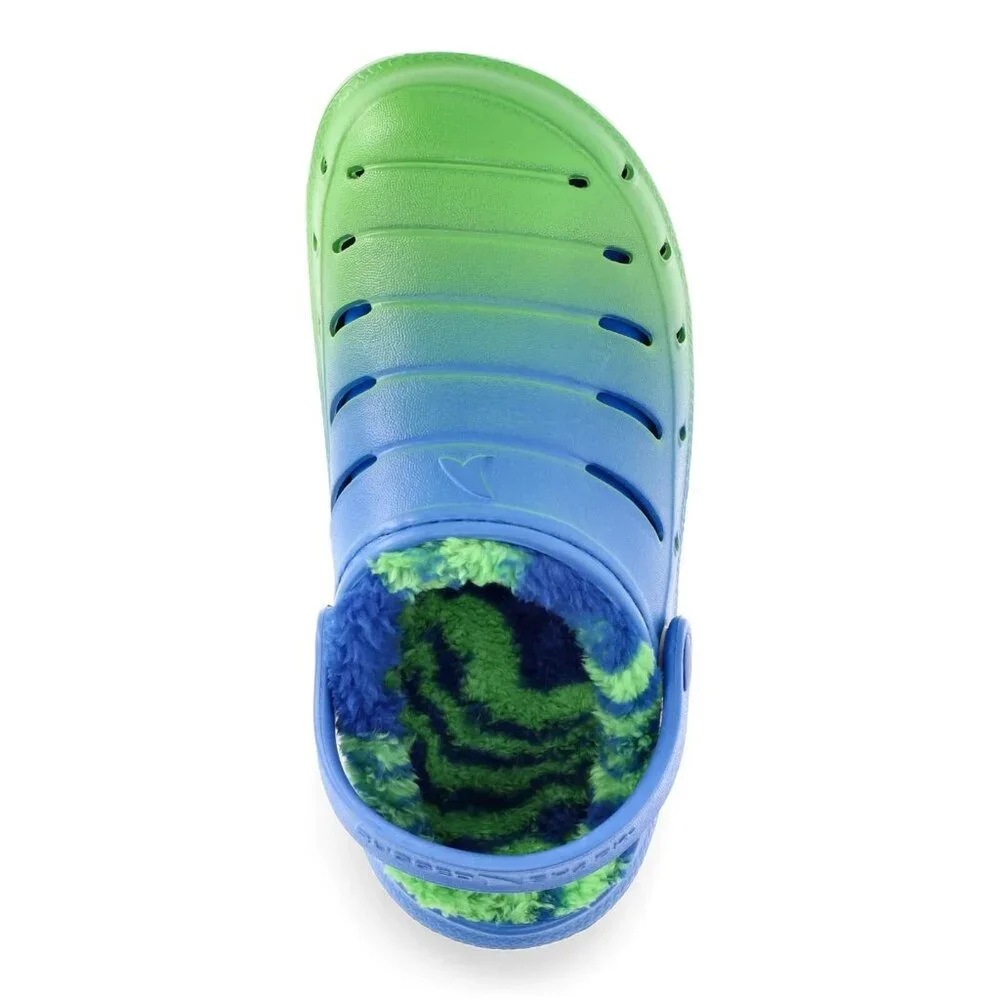 Rugged Shark Toddler & Kids Eva Lined Slip-On Medium Width Blue Clogs, Size 4
